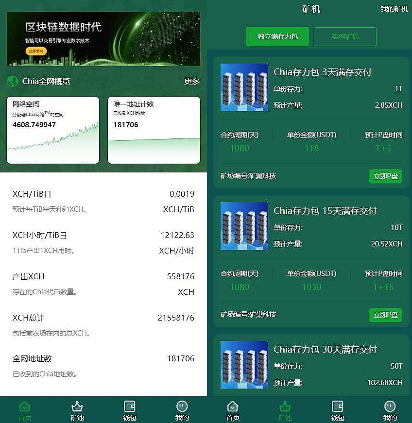 BZZ分币系统/PHA分币系统/XCH/chia分币+奇亚分币系统/BTH/ETH挖矿