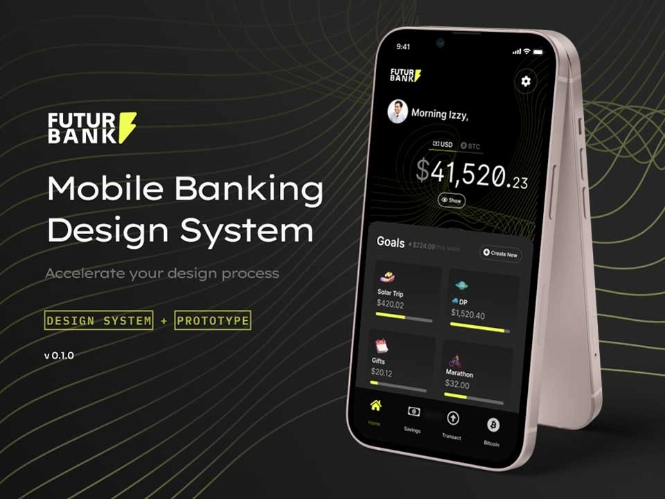 FUTUR 金融银行app ui &设计系统 .fig素材下载 UI 第1张