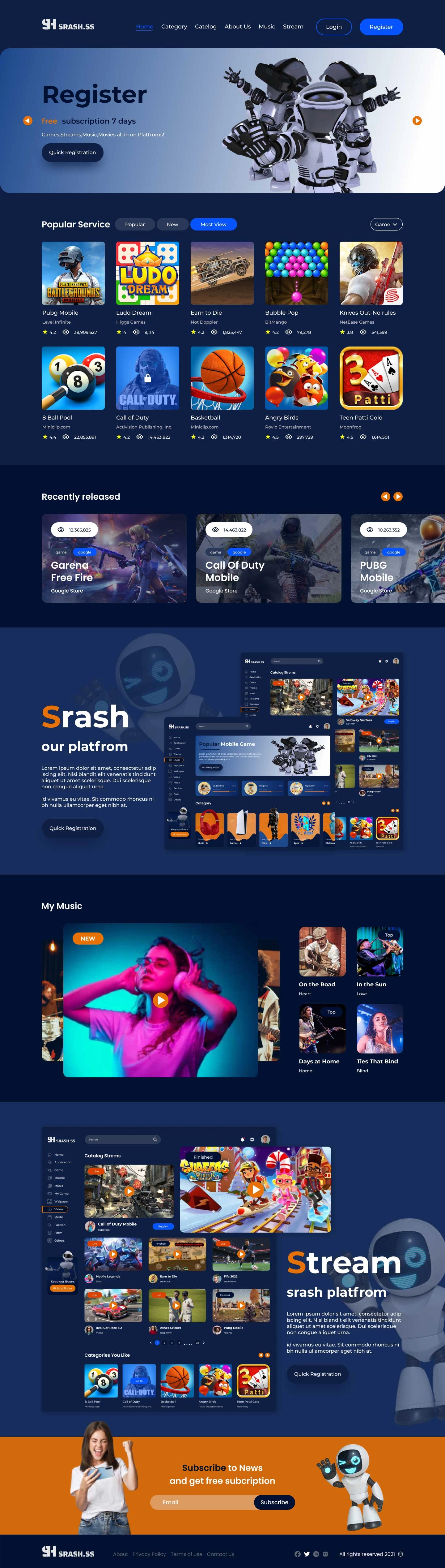 Srash 游戏媒体平台UI设计素材下载 UI 第2张