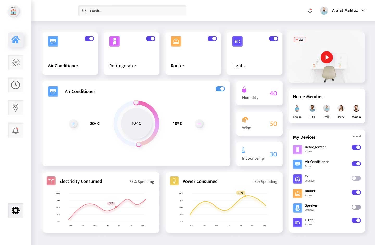 免费|新拟物风格智能家居控制中心UI .fig素材下载 UI 第1张