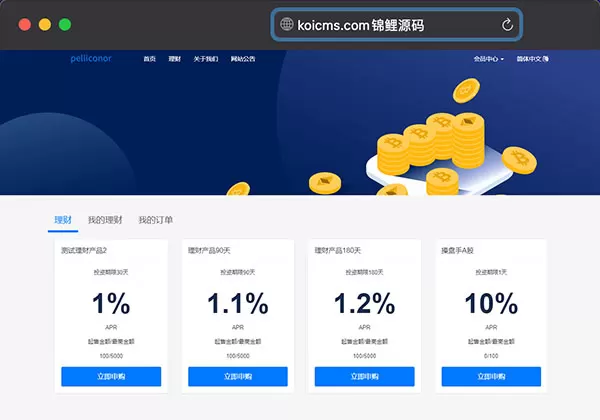 USDT理财虚拟锁仓货币投资理财定期活期出海源码_双语言区块链理财系统