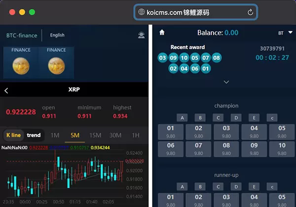 二开版聚星微盘聚星源码-支持pc +h5自适应_英文游戏时间盘