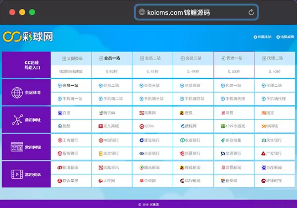 彩票导航站源码/彩票网站测速系统源码
