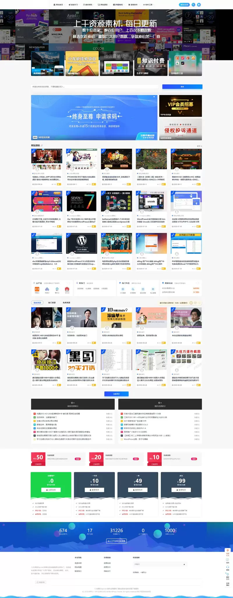 资源在线整站31212个源码打包完整运营版/带RiPRO主题无需授权 wordpress 第1张