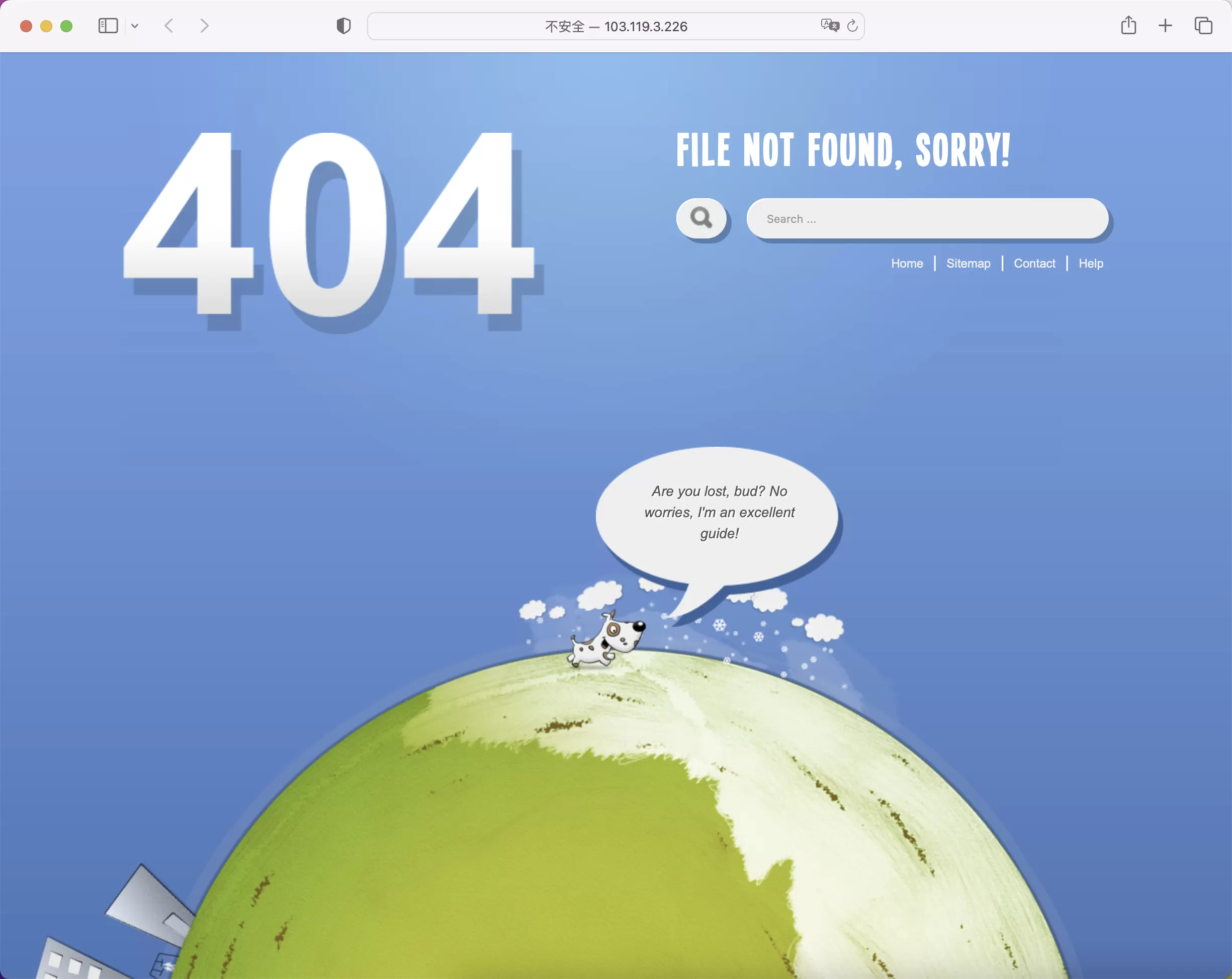 免费|锦鲤已测|404可爱小狗奔跑动画404单页模板 HTML 第1张