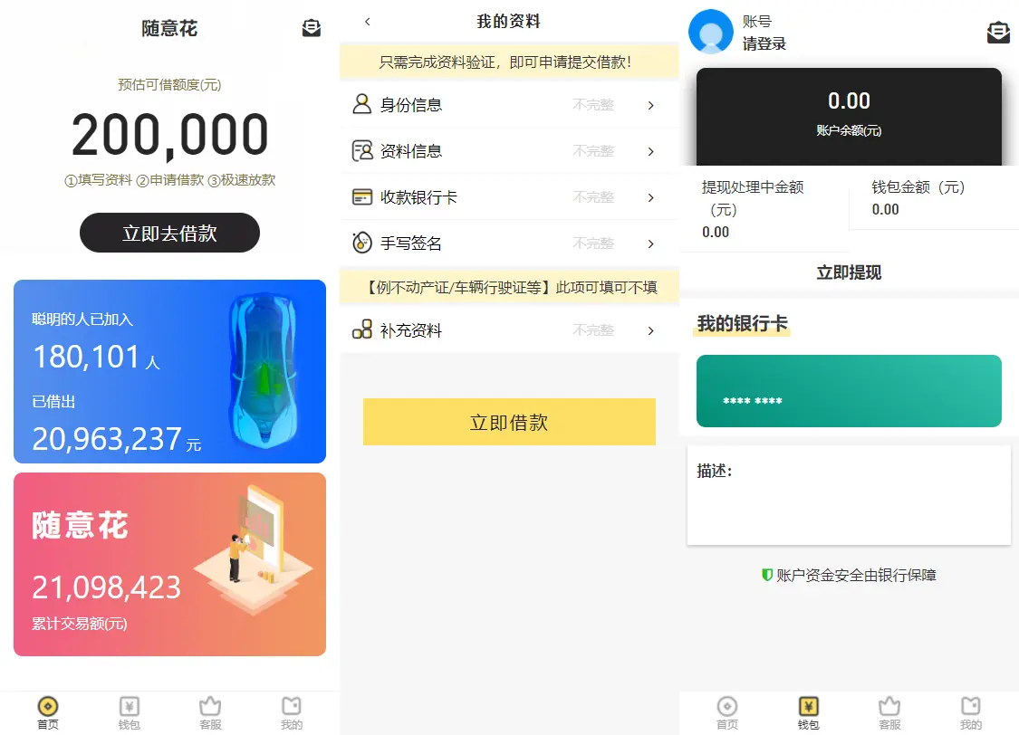 亲测|中文版P2P网贷小额贷款带签名合同源码下载 投资理财 第1张