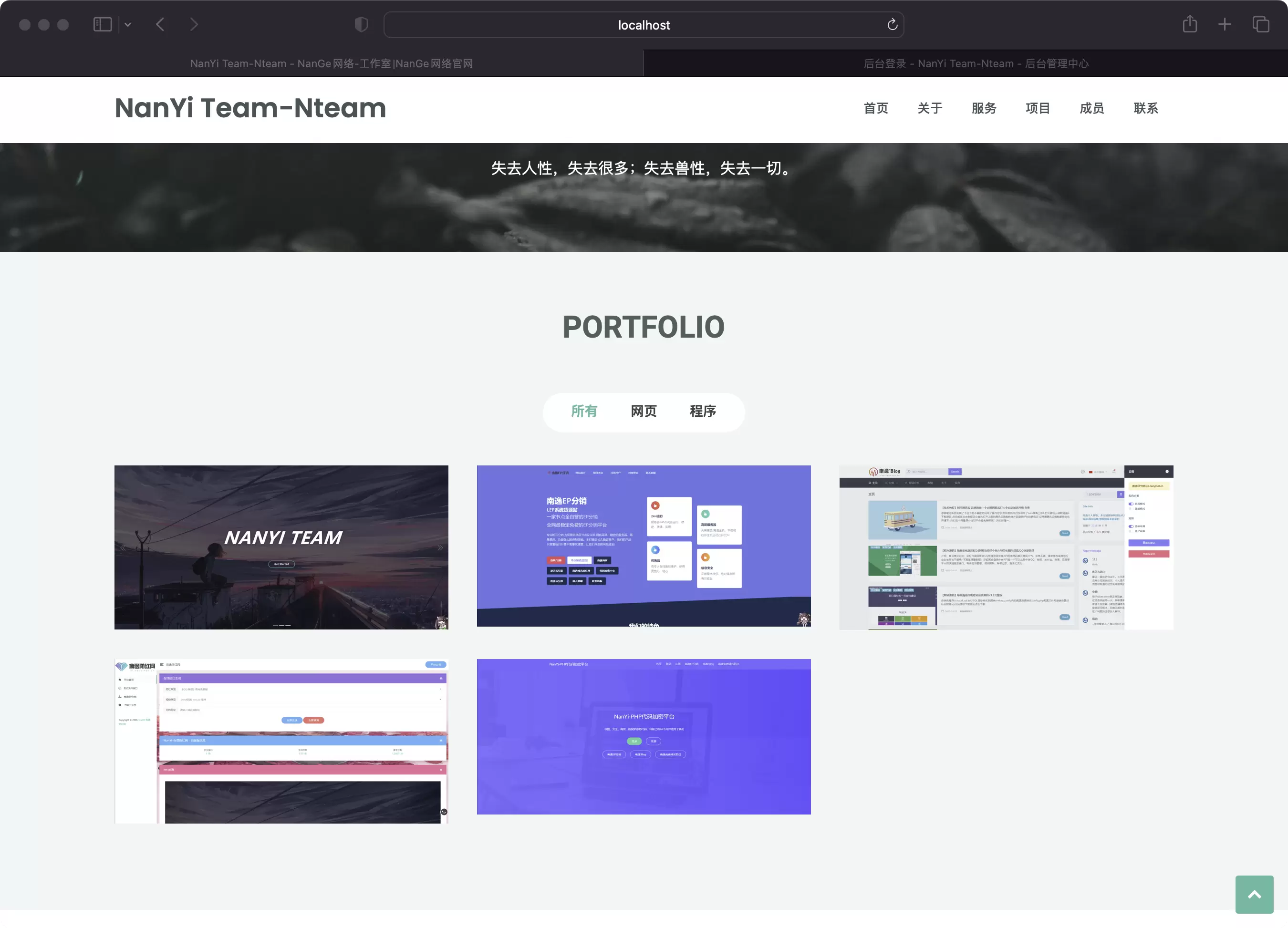 锦鲤已测|NanGe团队官网带后台源码下载 网站源码 第3张