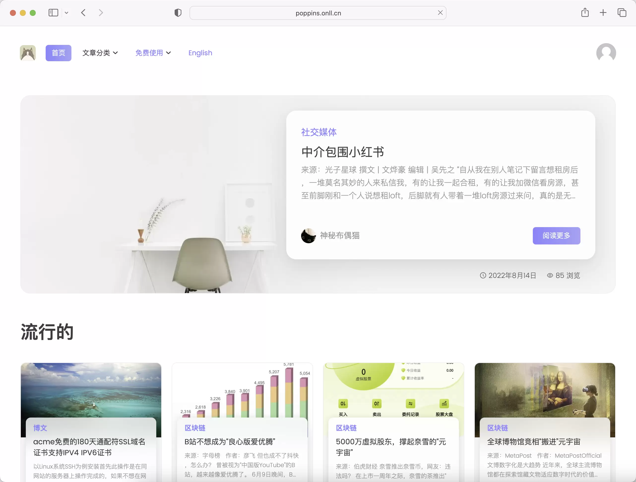 锦鲤已测|双语版高级感设计WordPress主题poppins源码下载 wordpress 第1张