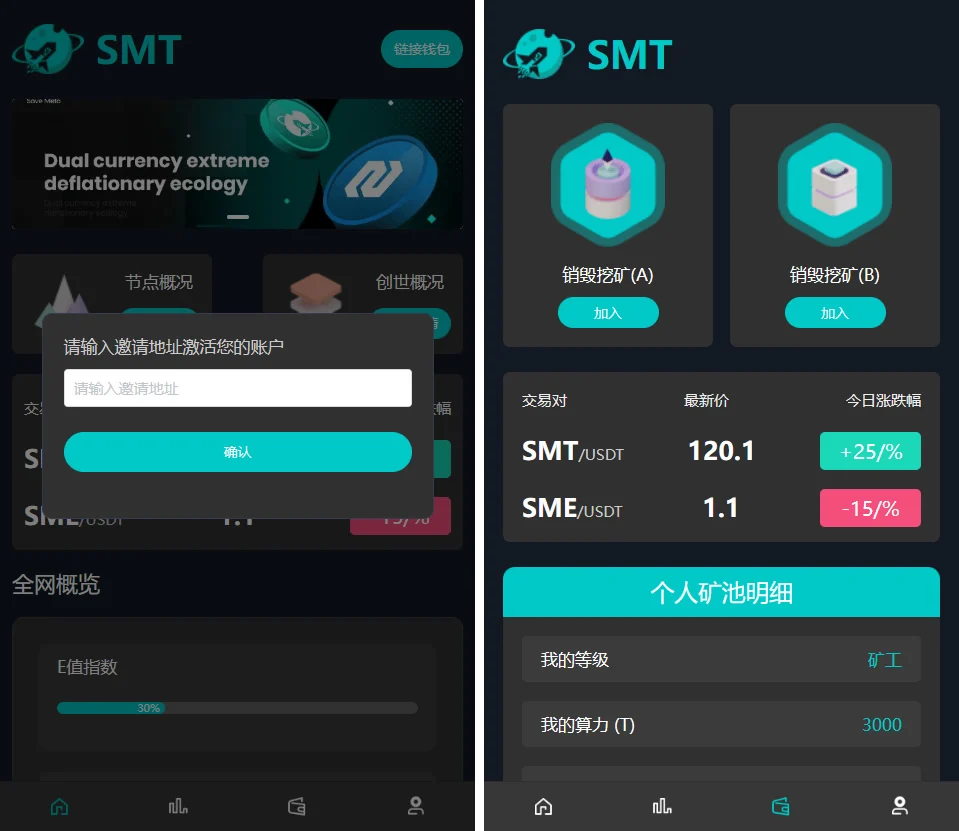 DAPP商城SMT挖矿理财源码 宝藏源码 第1张