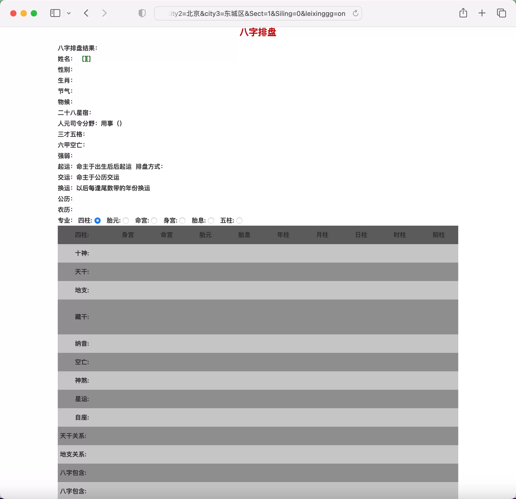 九龙道长同款样式八字排盘程序 八字排盘算命源码 网站源码 第2张